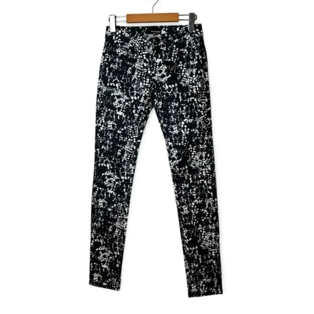 The Kooples Skin Black and White Abstract Skull Print